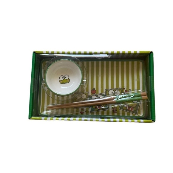 Keroppi ceramic sushi plate set BRAND NEW - Picture 1 of 4